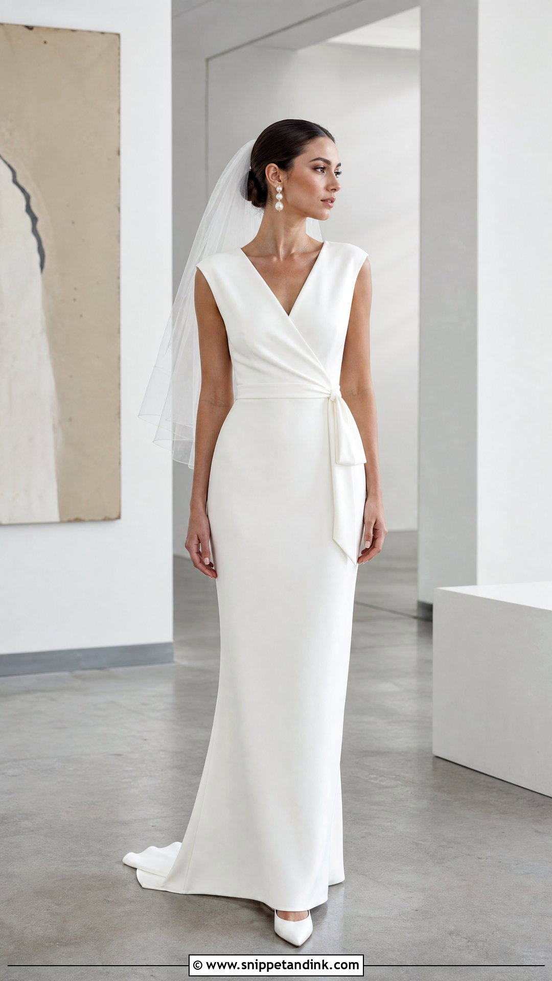 Minimalist Wrap Wedding Dress - Snippet and Ink - 20 Wrap Wedding Dress Ideas