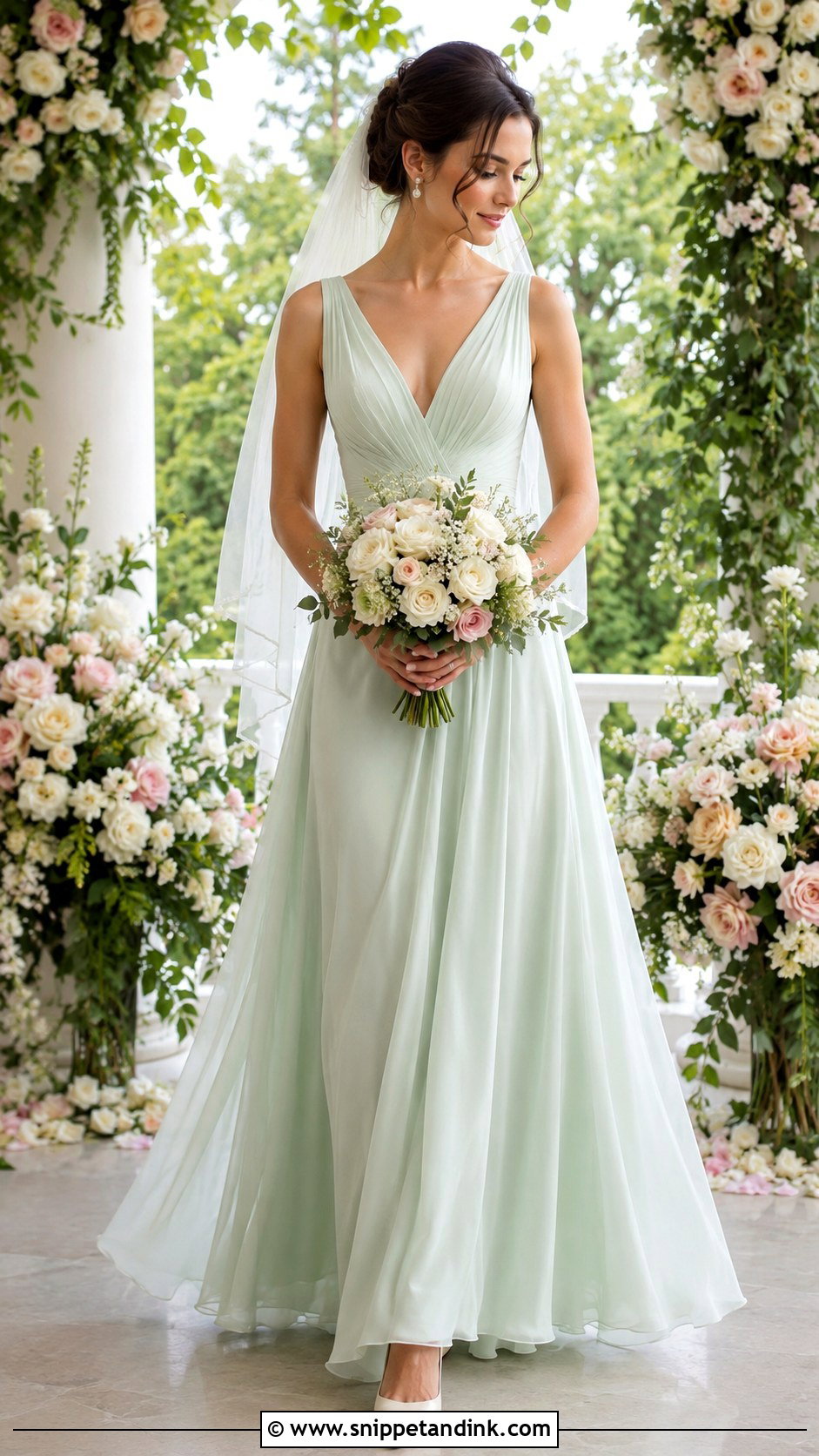 Mint Green A Line Wedding Dress - Snippet and Ink - 20 Mint Green Wedding Dress Ideas