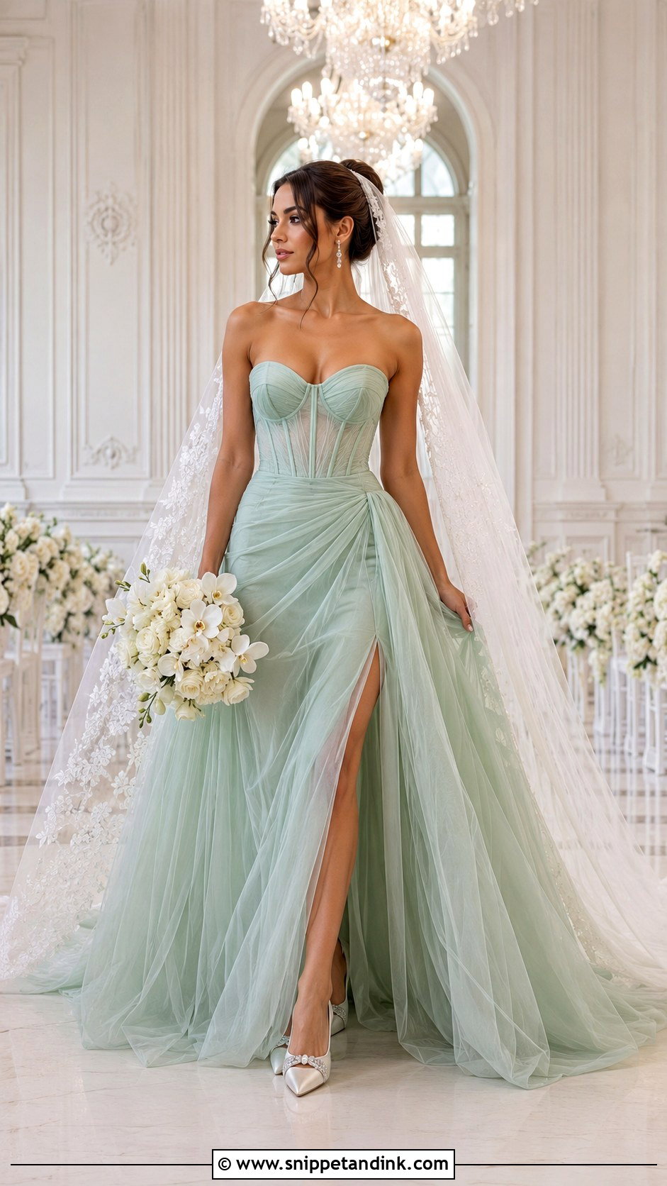 Mint Green Corset Wedding Dress - Snippet and Ink - 20 Mint Green Wedding Dress Ideas