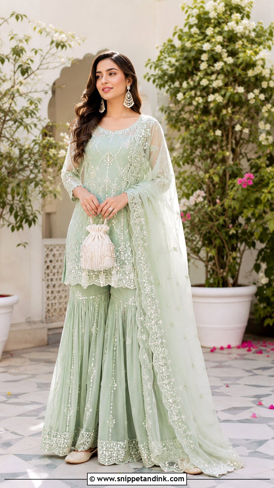 Mint Green Day Wedding Garara - Snippet and Ink - 20 Garara for Wedding Ideas