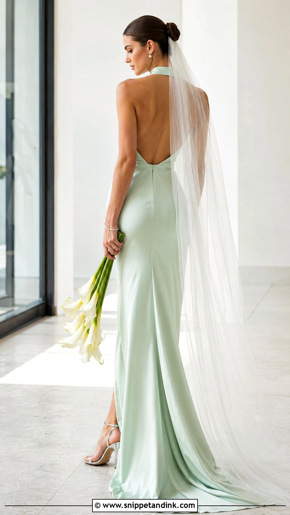 Mint Green Halter Wedding Dress - Snippet and Ink - 20 Mint Green Wedding Dress Ideas