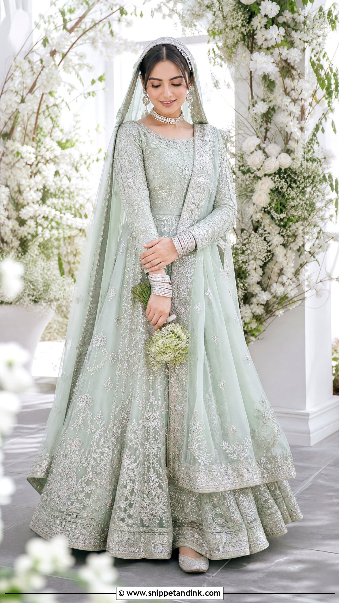 Mint Green Lehenga Nikkah Bride Outfit - Snippet and Ink - 20 Nikkah Bride Outfit Ideas