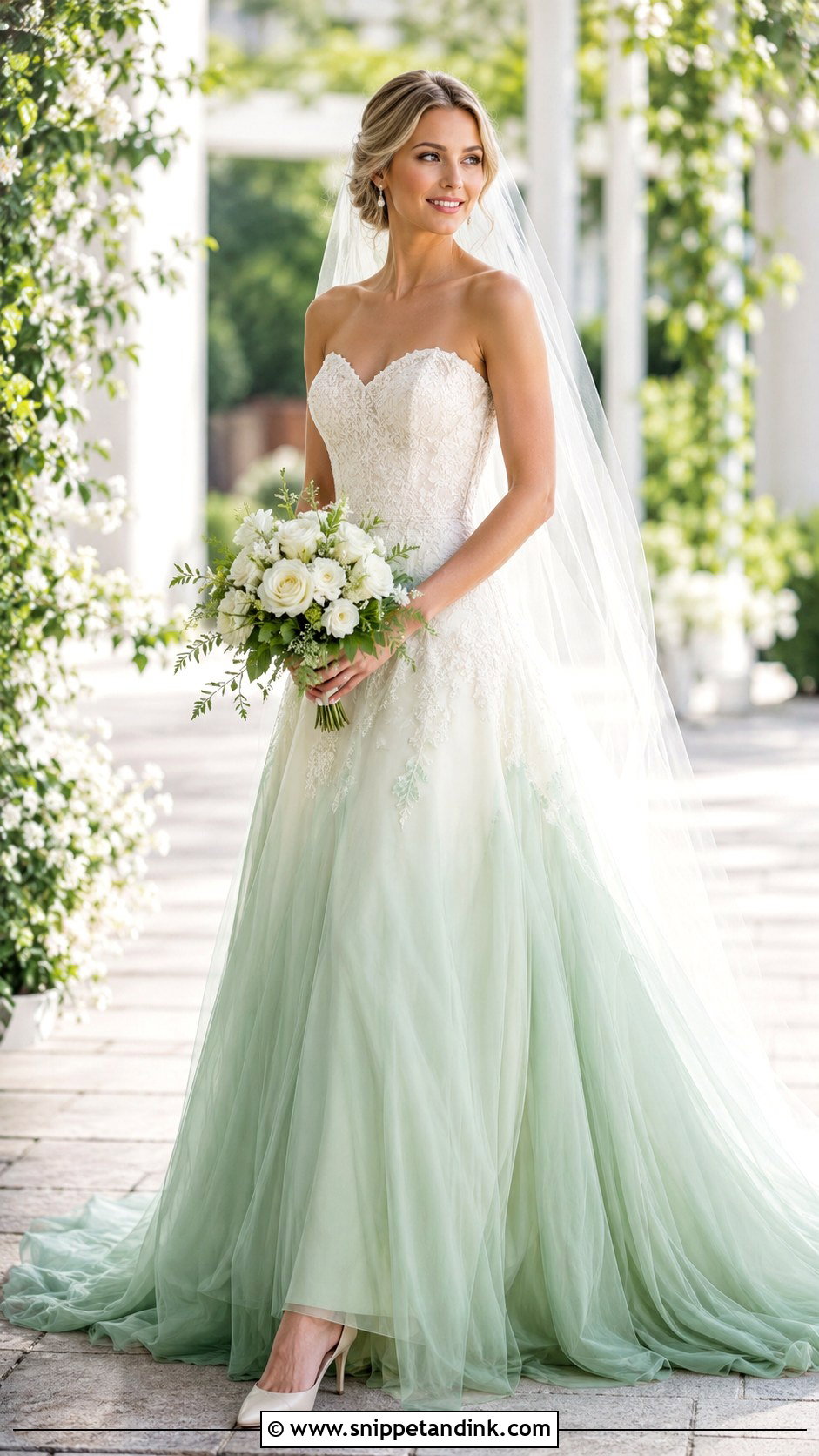 Mint Green Ombre Wedding Dress - Snippet and Ink - 20 Mint Green Wedding Dress Ideas