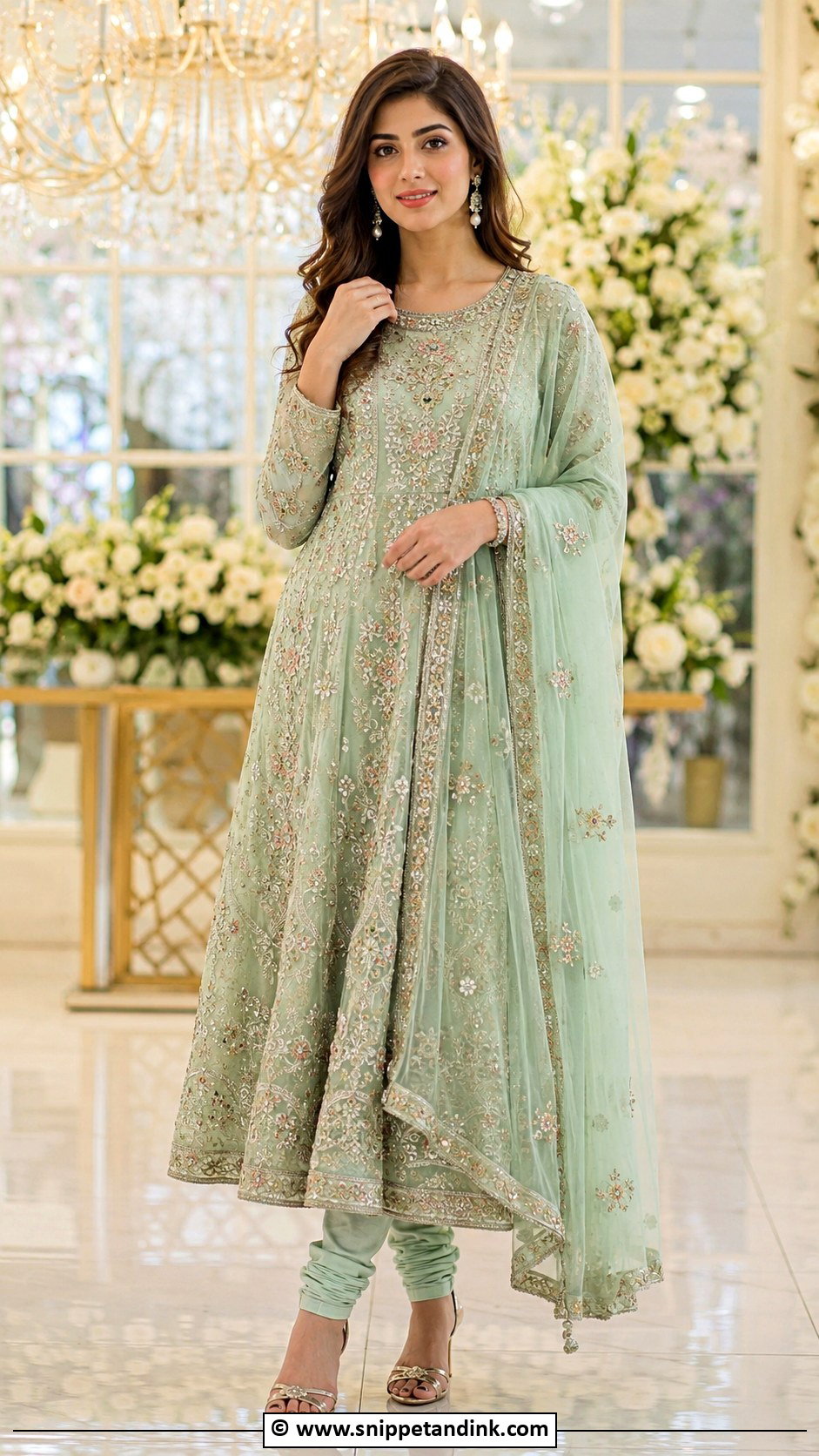 Mint Green Peshwas Barat Dress - Snippet and Ink - 30 Barat Dresses Pakistani for Sisters