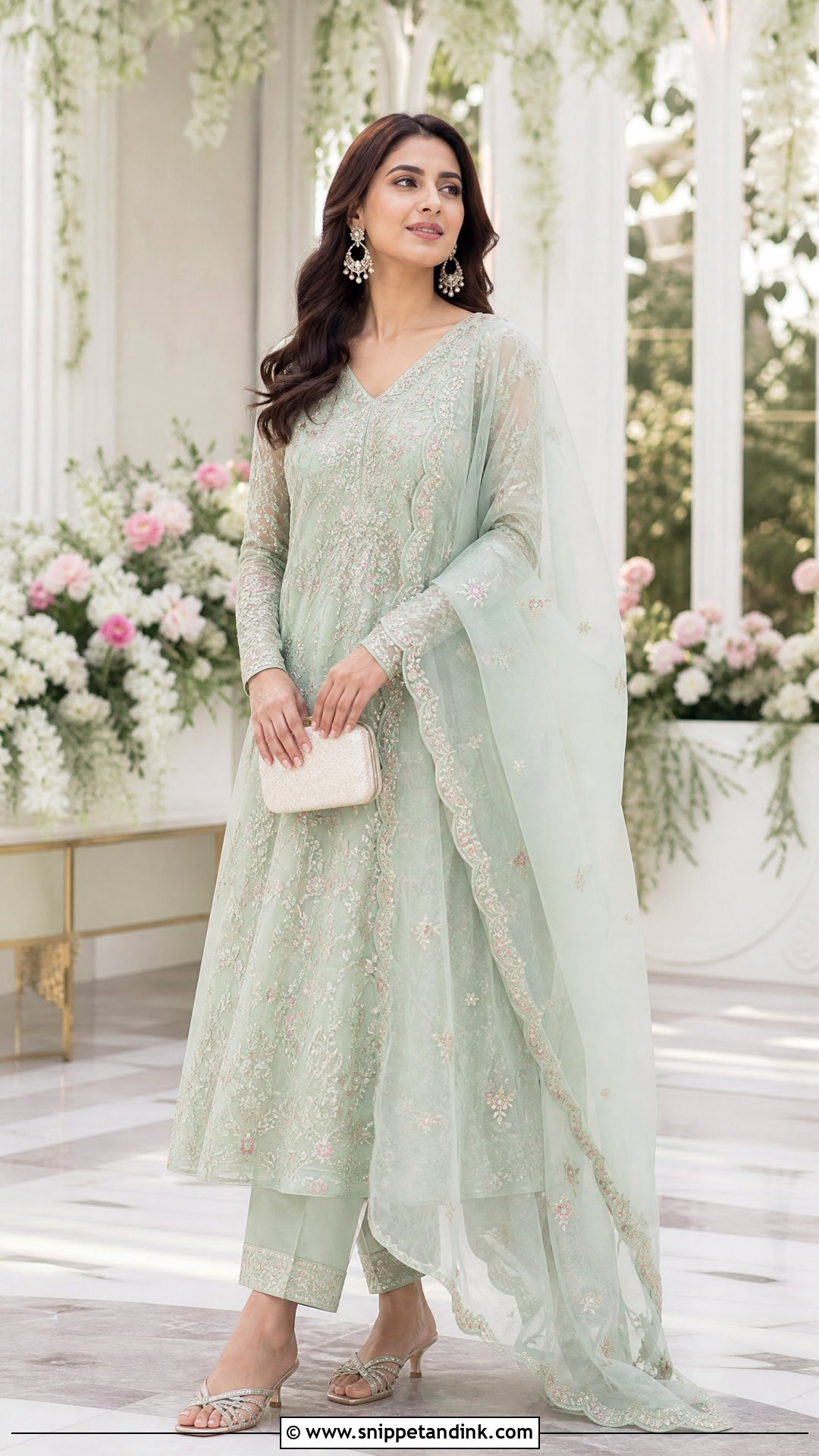 Mint Green Sabyasachi Organza Suit - Snippet and Ink - 20 Sabyasachi Salwar Suits