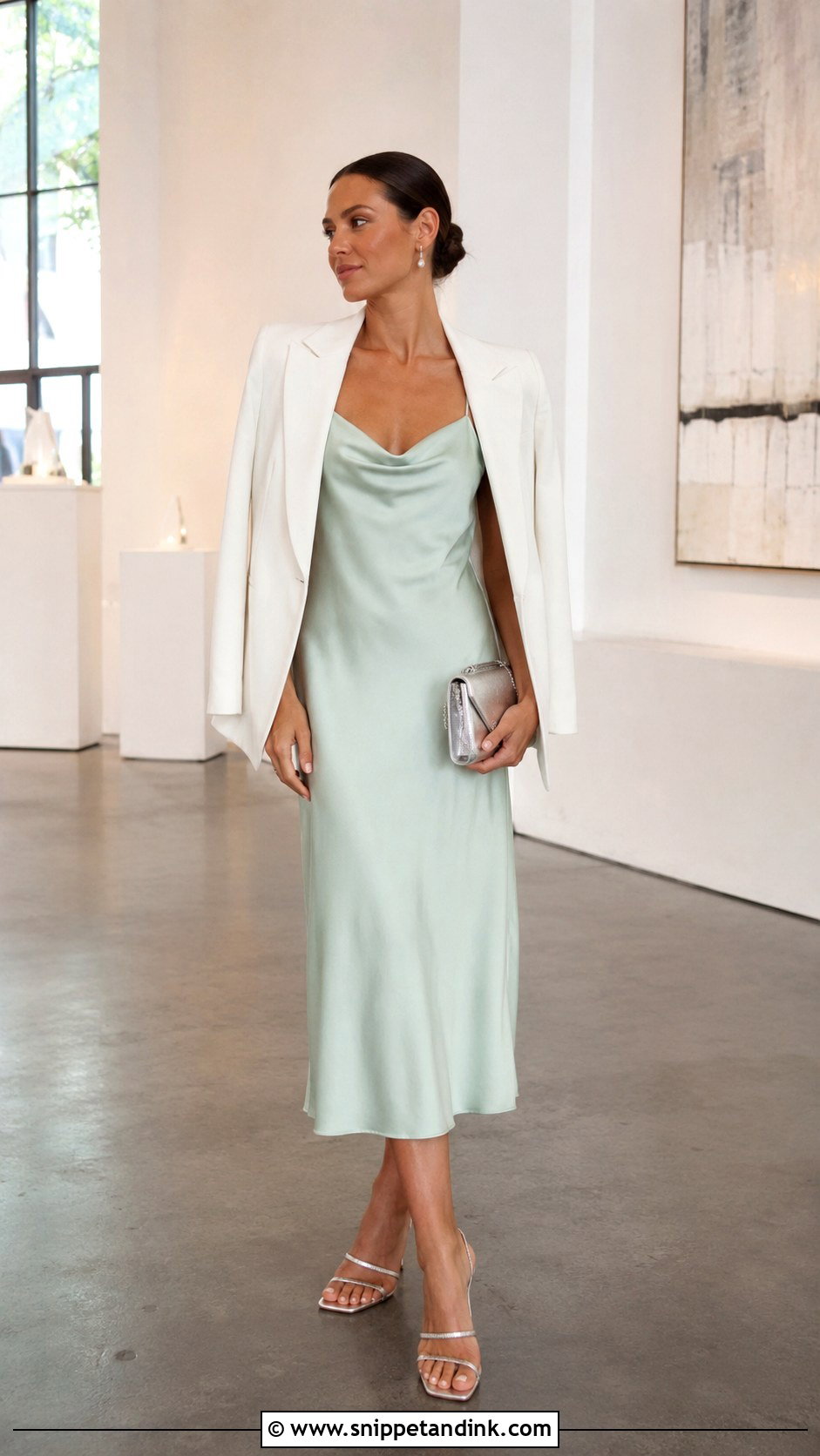 Mint Green Slip Dress Wedding Outfit - Snippet and Ink - 25 Mint Green Dress Outfit Wedding Ideas
