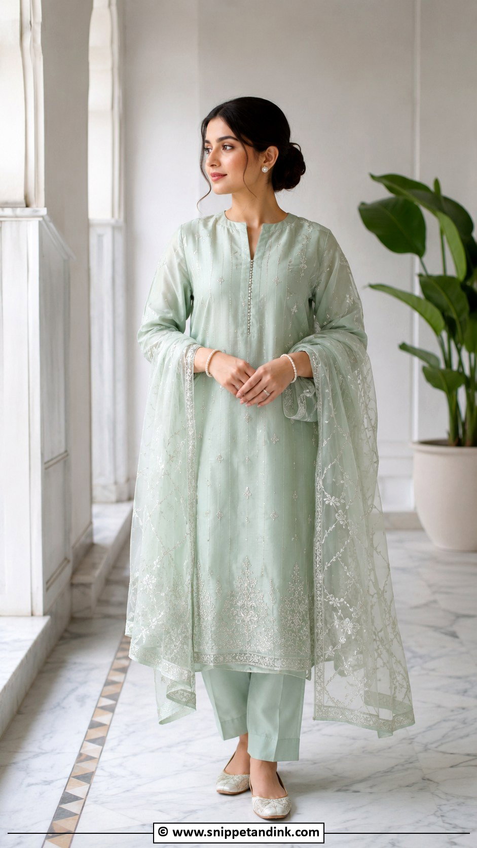 Mint Green Suit For Anand Karaj - Snippet and Ink - 30 Anand Karaj Suit Ideas