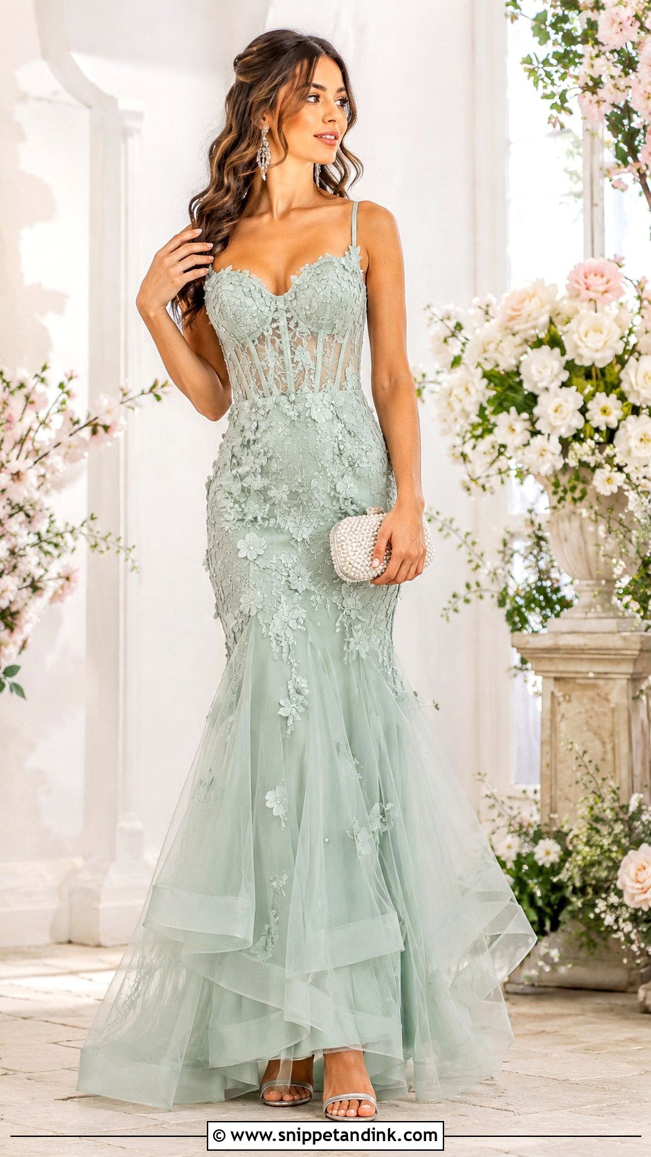 Mint Green Tulle Mermaid Dress - Snippet and Ink - 20 Green Mermaid Dress Ideas