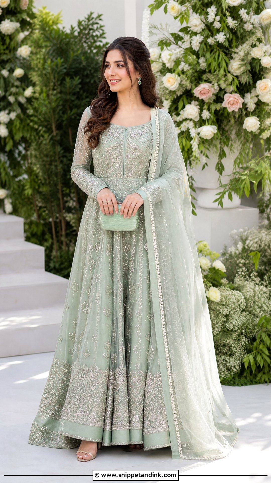Mint Green Walima Dress - Snippet and Ink - 20 Walima Dress Colours