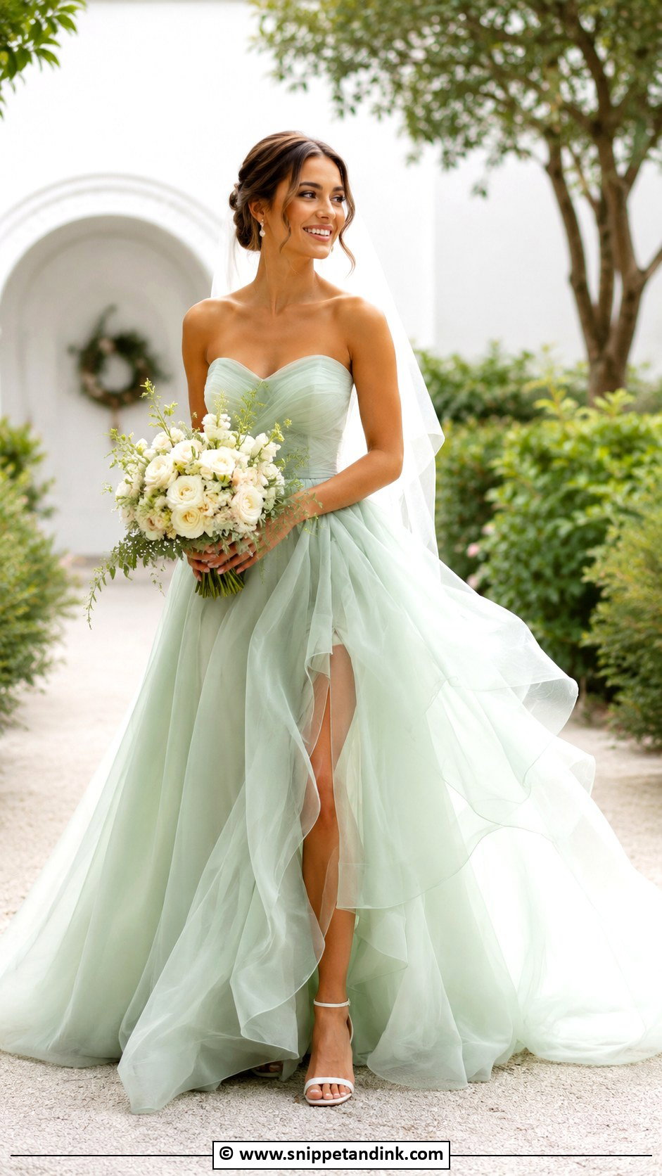 Mint Green Wedding Dress - Snippet and Ink - 25 Colourful Wedding Dress Ideas