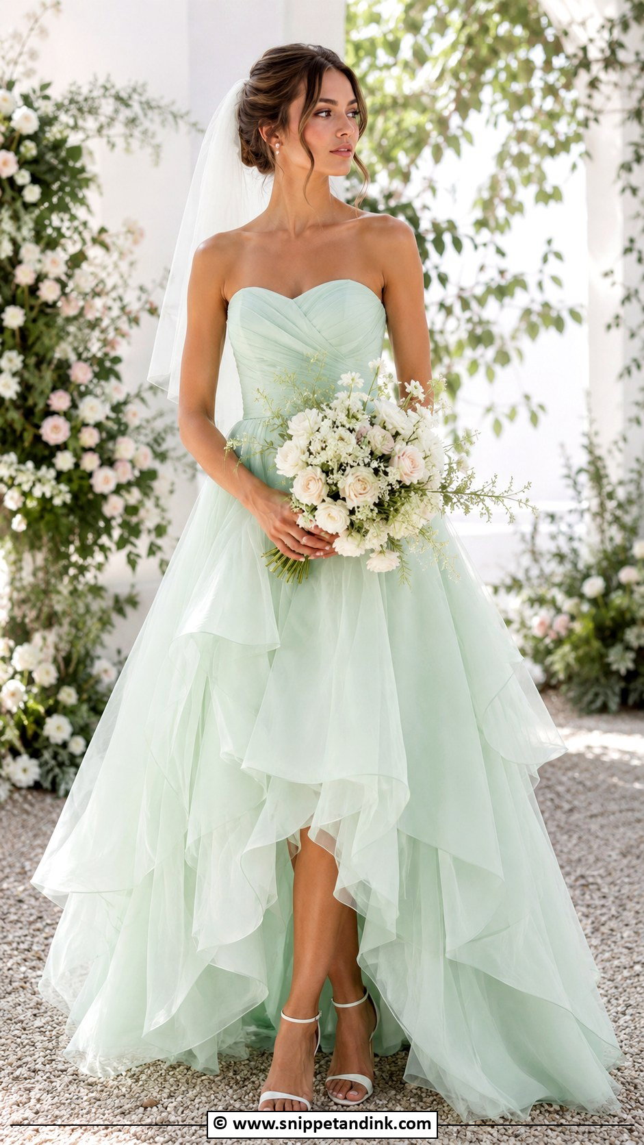 Mint Green Wedding Dress - Snippet and Ink - 30 Colored Wedding Dresses