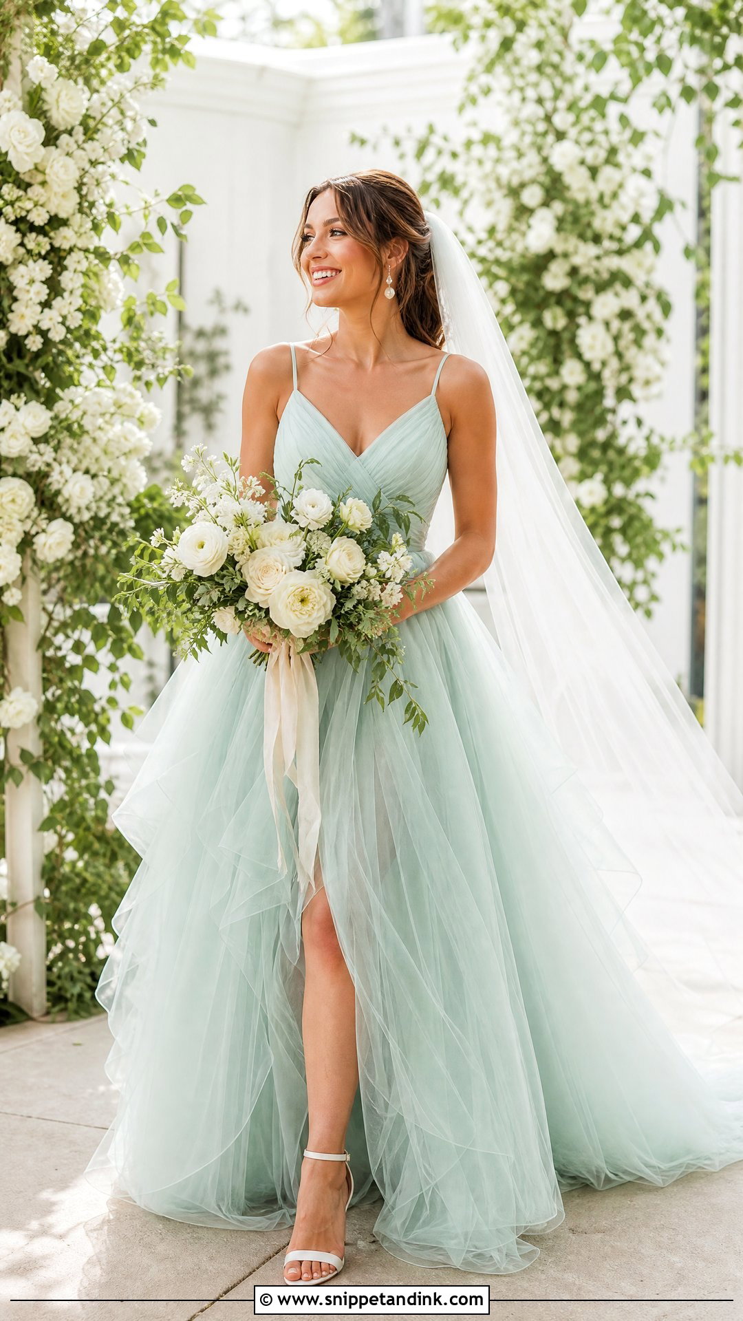 Mint Green Wedding Dress - Snippet and Ink - 25 Colored Wedding Dress Ideas