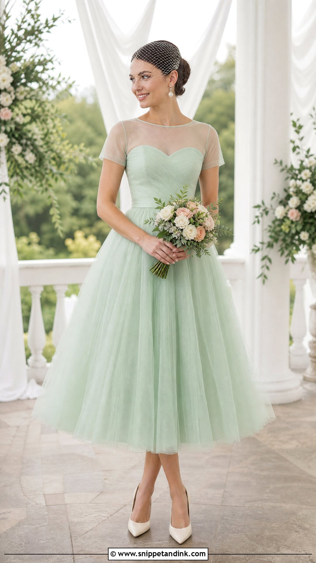 Mint Green Wedding Dress - Snippet and Ink - 20 Wedding Dress Color Ideas
