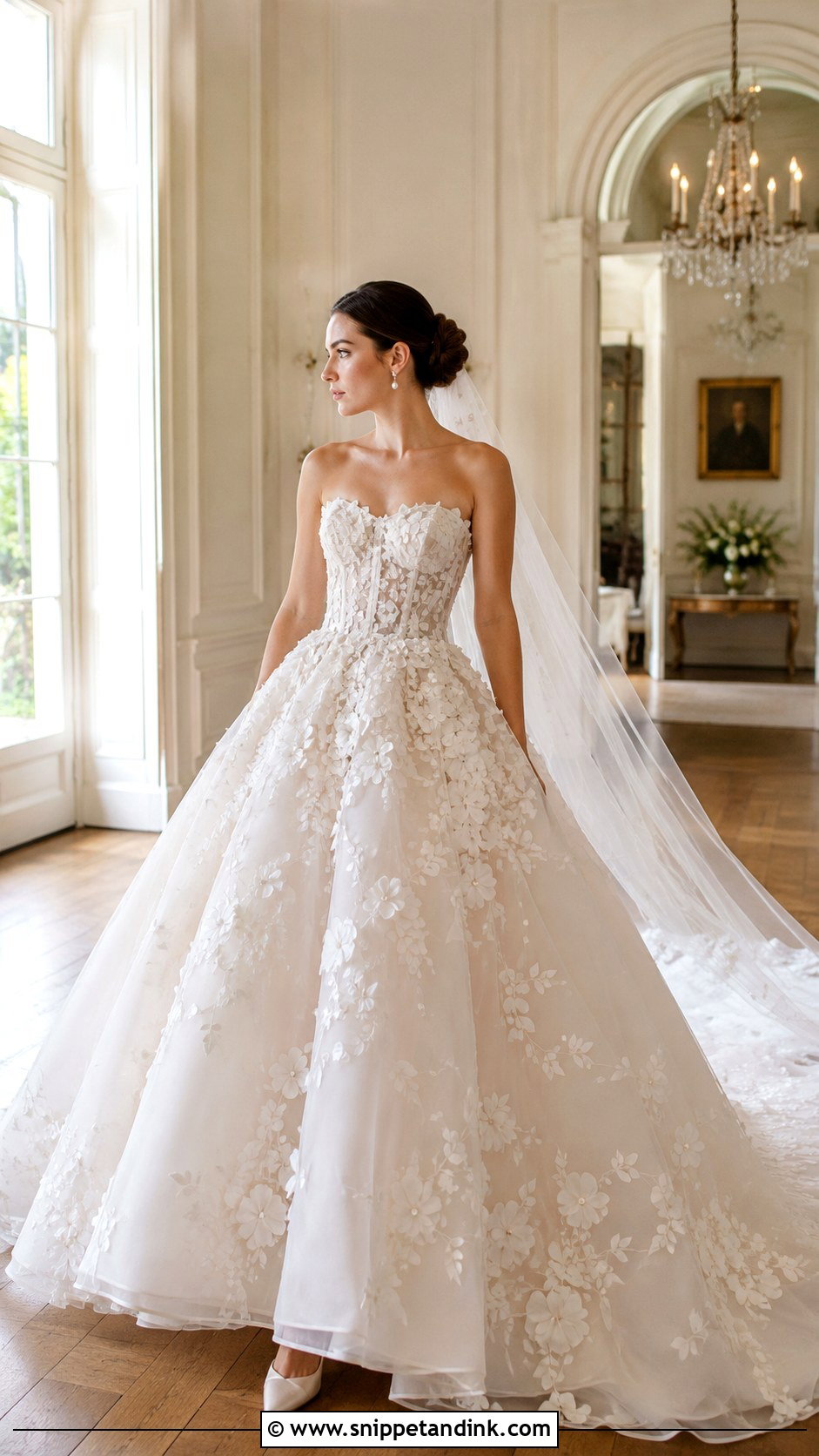 Mira Zwillinger Floral Organza Wedding Dress - Snippet and Ink - 20 Mira Zwillinger Wedding Dress Ideas