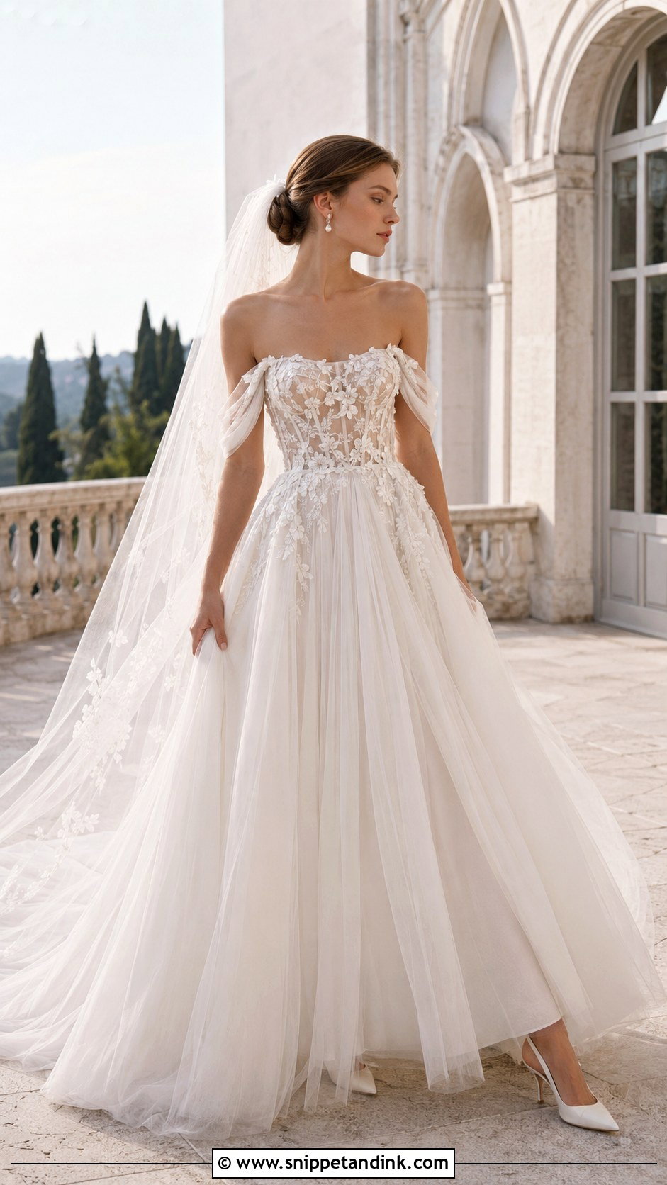 Mira Zwillinger Off Shoulder Wedding Dress - Snippet and Ink - 20 Mira Zwillinger Wedding Dress Ideas