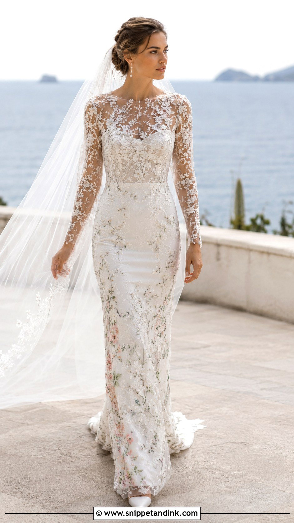 Mira Zwillinger Slim Floral Wedding Dress - Snippet and Ink - 20 Mira Zwillinger Wedding Dress Ideas