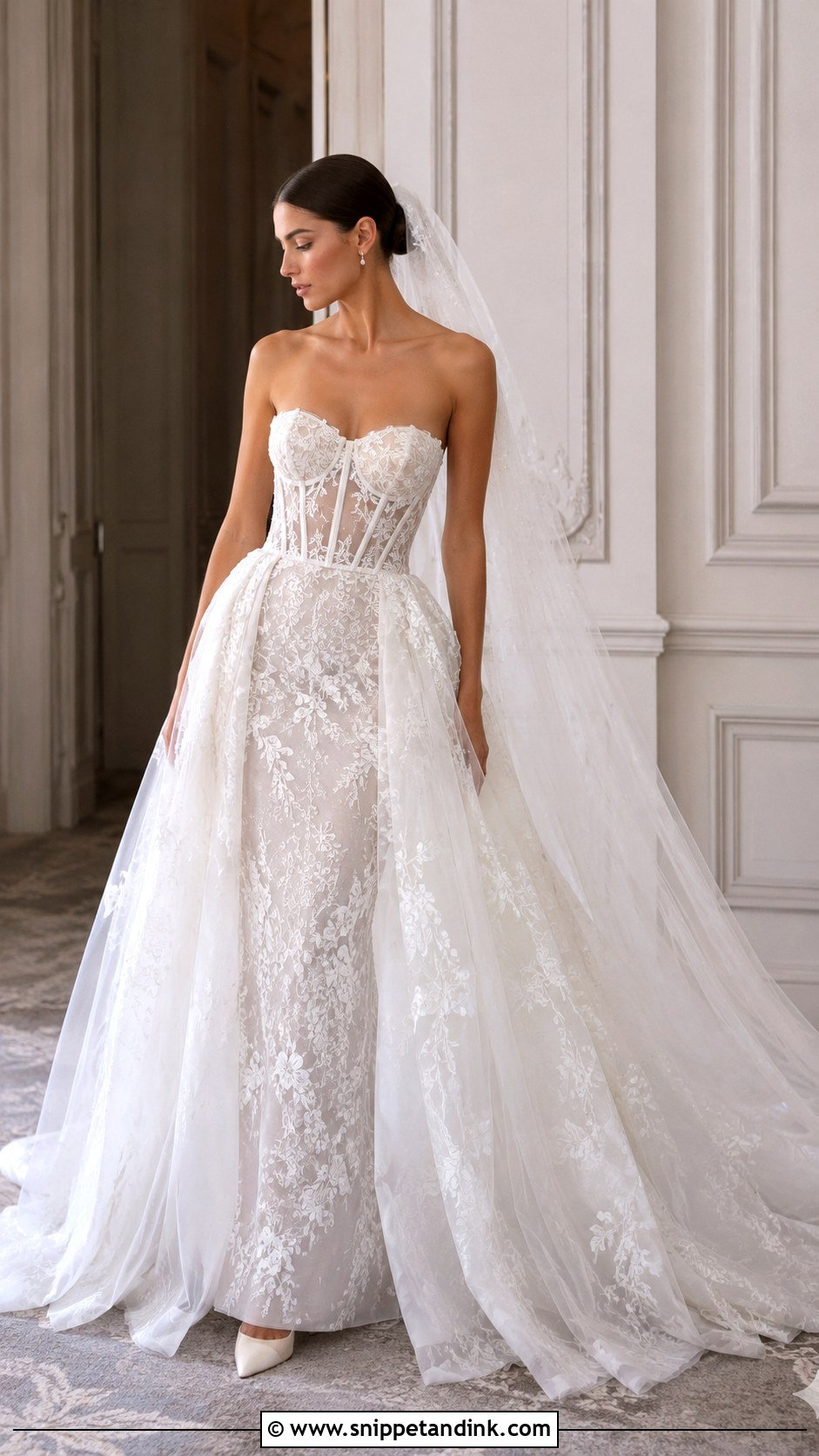 Mira Zwillinger Wedding Dress With Detachable Overskirt - Snippet and Ink - 20 Mira Zwillinger Wedding Dress Ideas