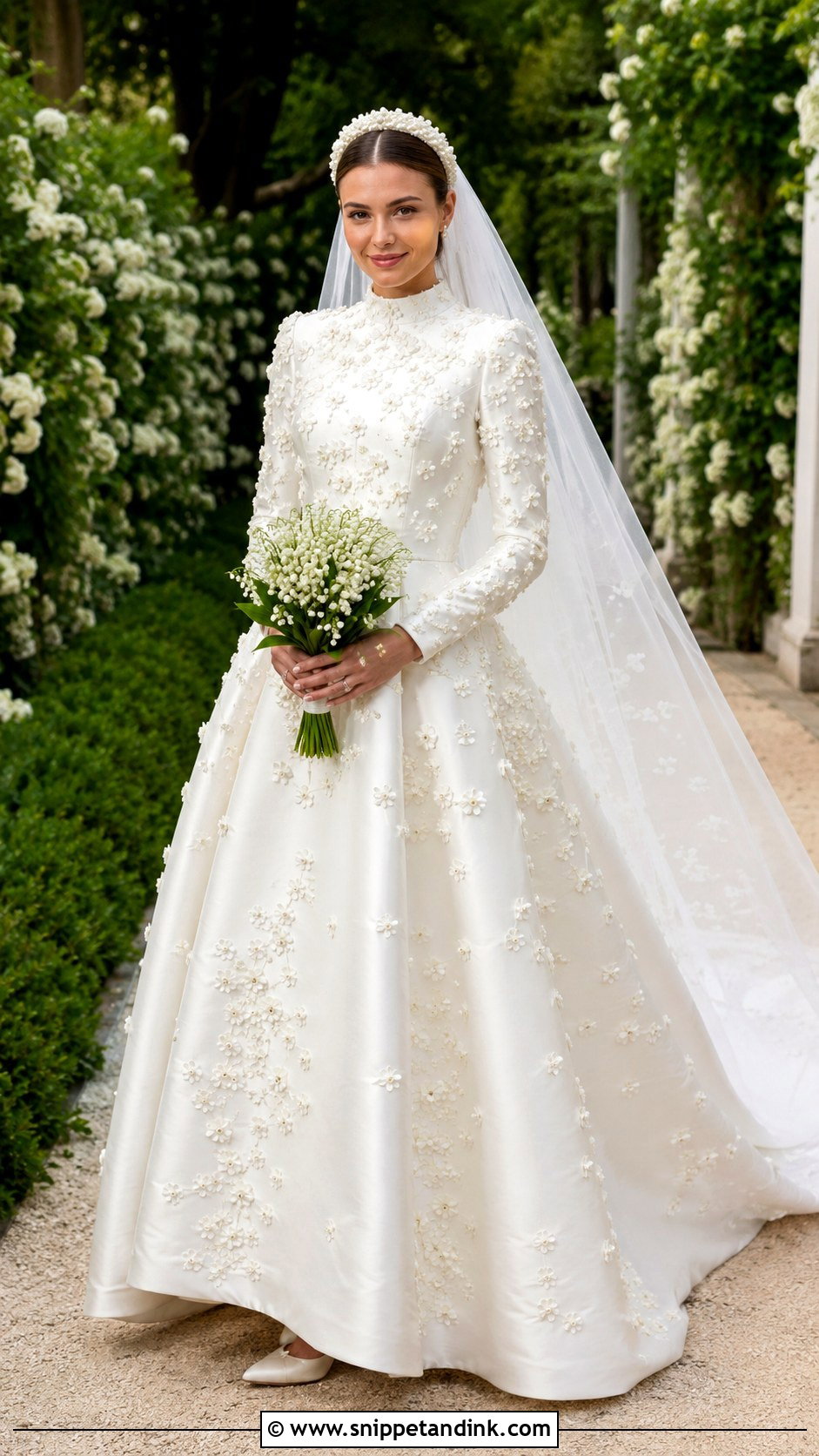Miranda Kerr Floral Applique Wedding Dress - Snippet and Ink - 20 Miranda Kerr Wedding Dress Ideas