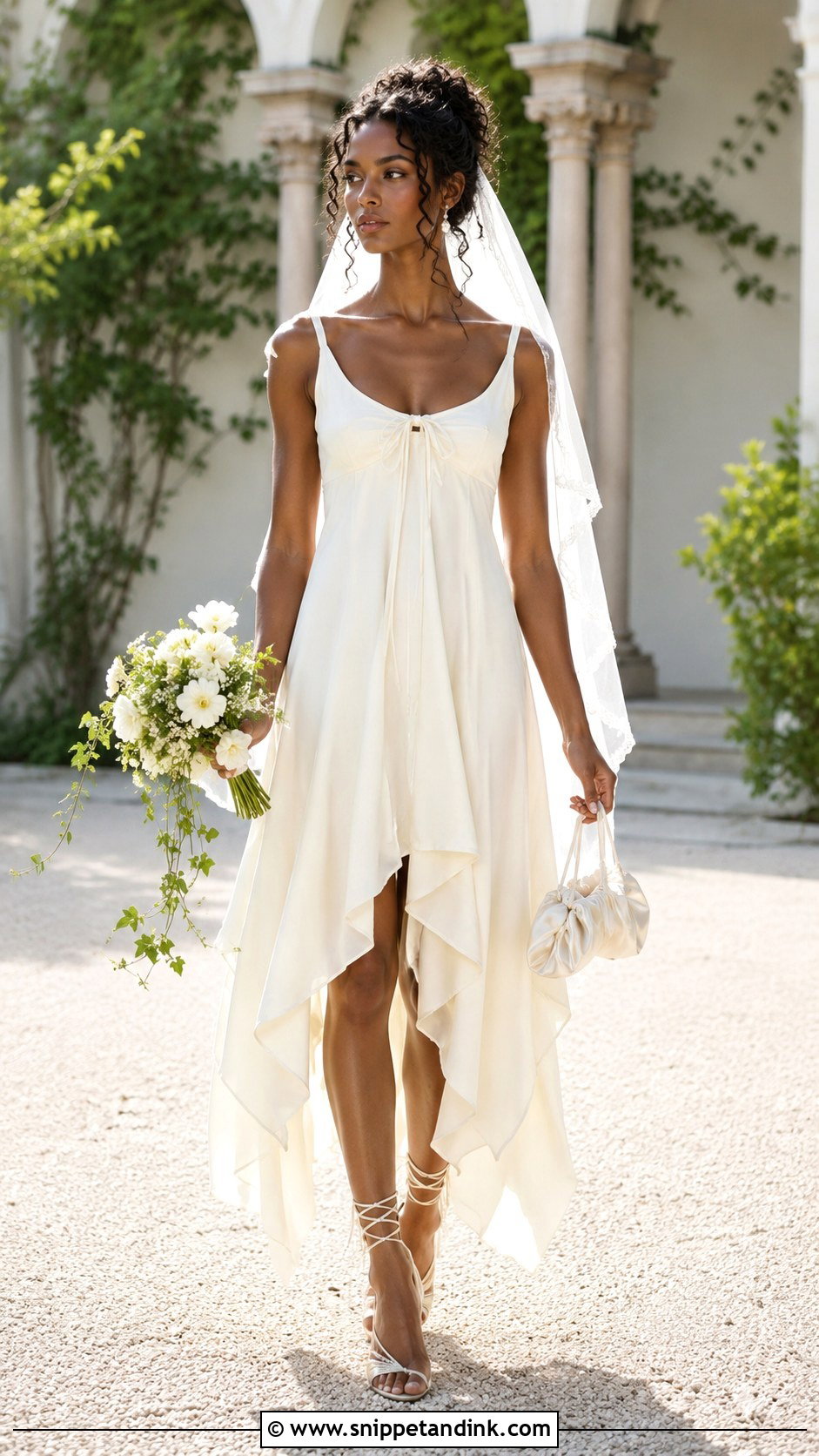 Mirror Palais Handkerchief Hem Babydoll Dress Wedding Look - Snippet and Ink - 20 Mirror Palais Wedding Dress Ideas