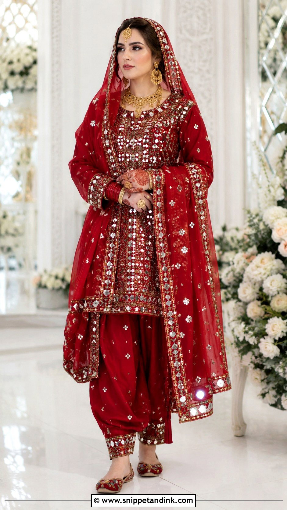 Mirror Work Balochi Bridal Dress - Snippet and Ink - 20 Balochi Bridal Dress Ideas