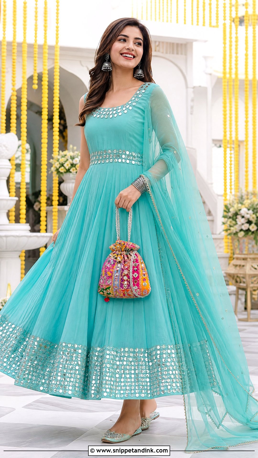 Mirror Work Frock For Wedding - Snippet and Ink - 25 Frock Designs for Women Wedding