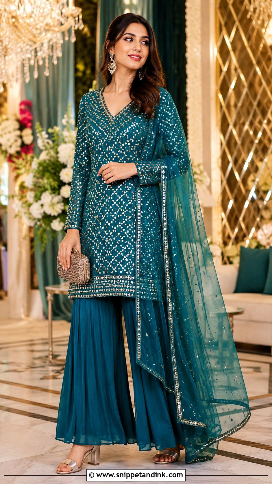 Mirror Work Kurta For Wedding - Snippet and Ink - 25 Kurta for Wedding Ideas