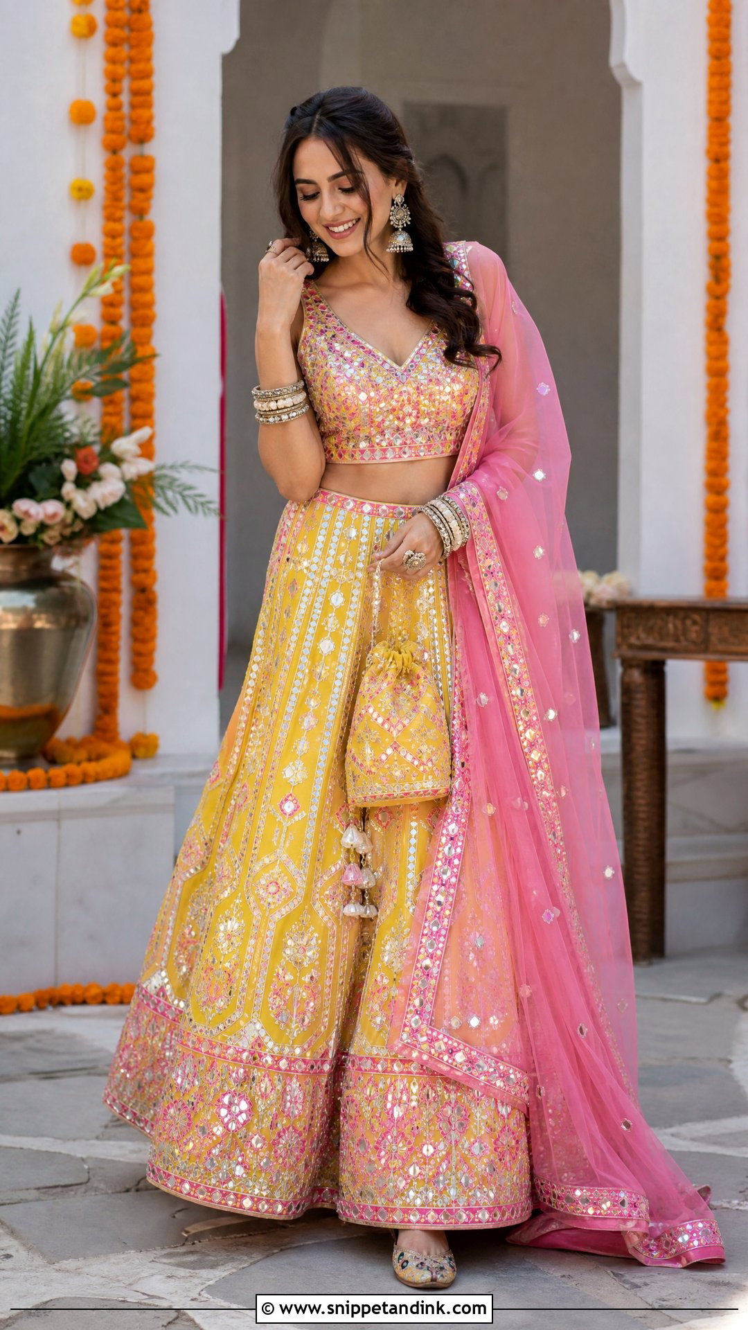 Mirror Work Lehenga For Indian Wedding - Snippet and Ink - 25 Indian Wedding Dresses for Girls
