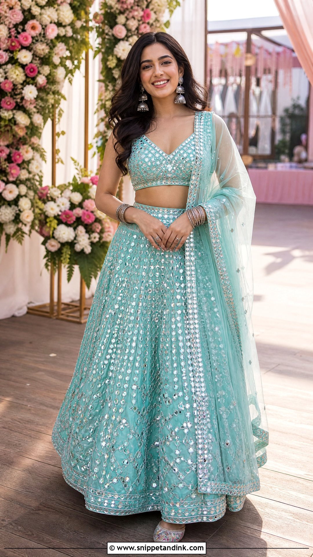 Mirror Work Lehenga For Wedding - Snippet and Ink - 25 Indian Dress for Wedding Ideas