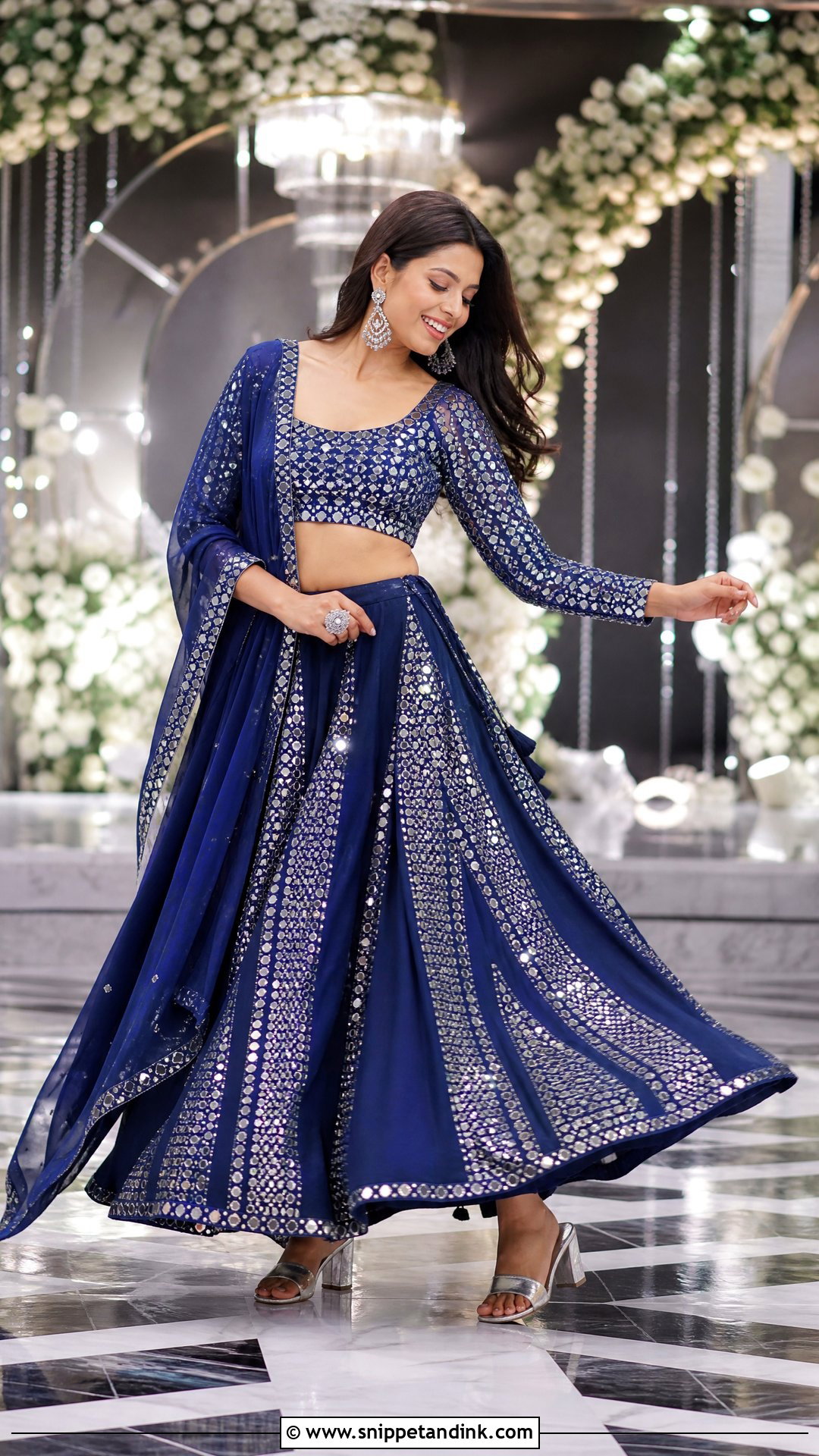 Mirror Work Lehenga Sangeet Outfit - Snippet and Ink - 20 Outfits for Marriage Functions
