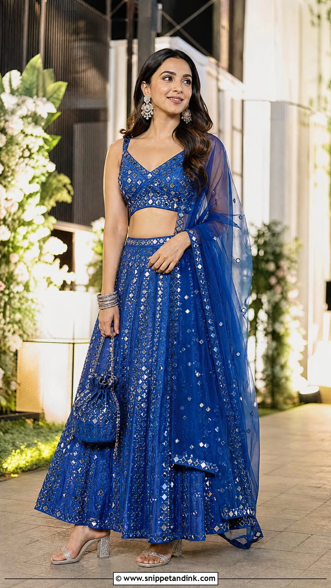 Mirror Work Lehenga Wedding Outfit - Snippet and Ink - 20 Unique Indian Wedding Outfits