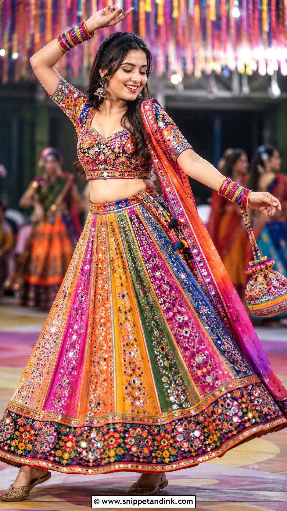 Mirror Work Lehenga for Brothers Wedding - Snippet and Ink - 20 Indian Dress for Brothers Wedding Ideas