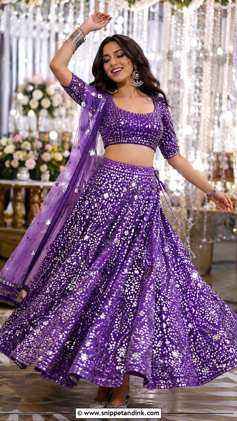 Mirror Work Lehenga for Wedding Party - Snippet and Ink - 20 Indian Dress for Wedding Party Ideas