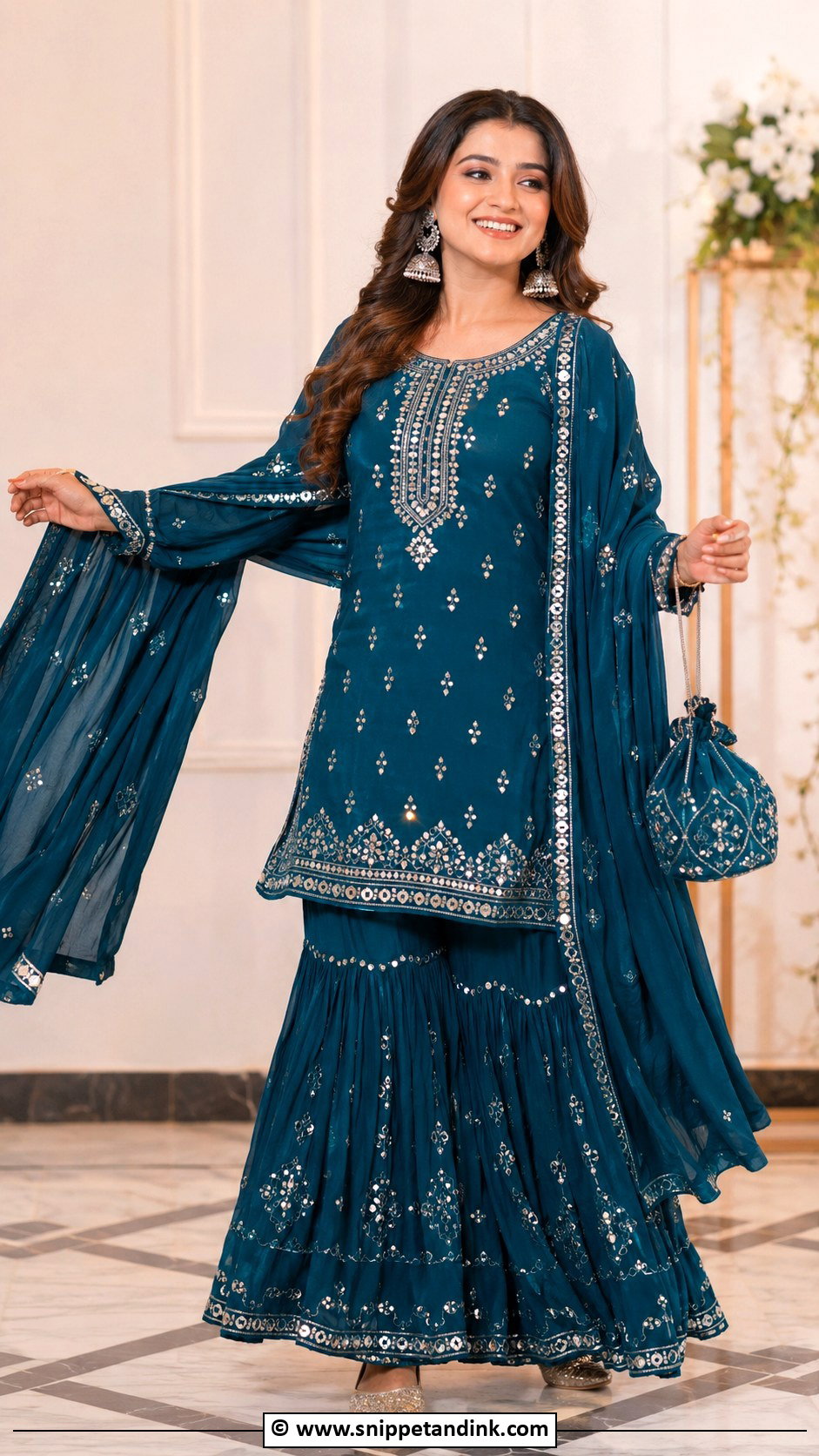 Mirror Work Punjabi Suit For Jaggo - Snippet and Ink - 30 Jaggo Outfit Punjabi Suit Ideas