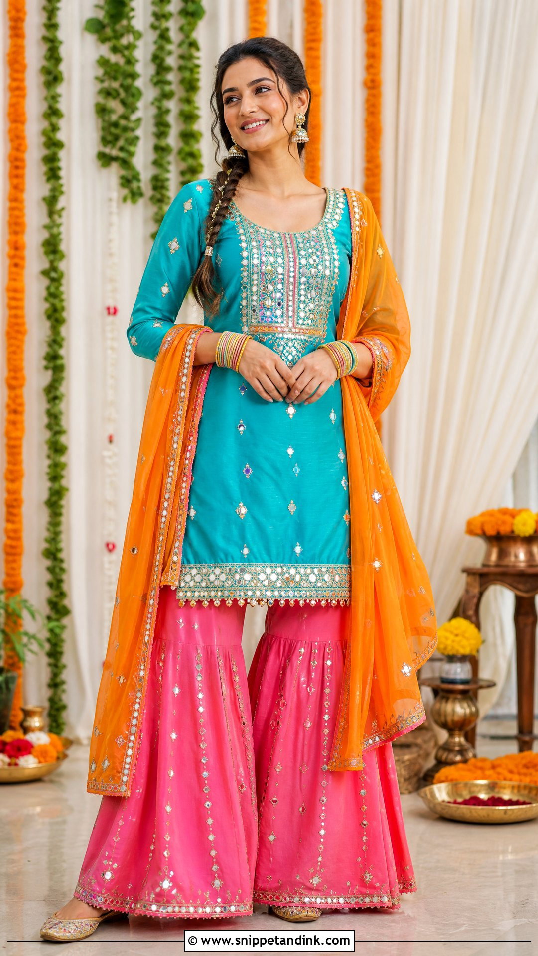 Mirror Work Punjabi Wedding Suit - Snippet and Ink - 20 Punjabi Wedding Suit Women Ideas
