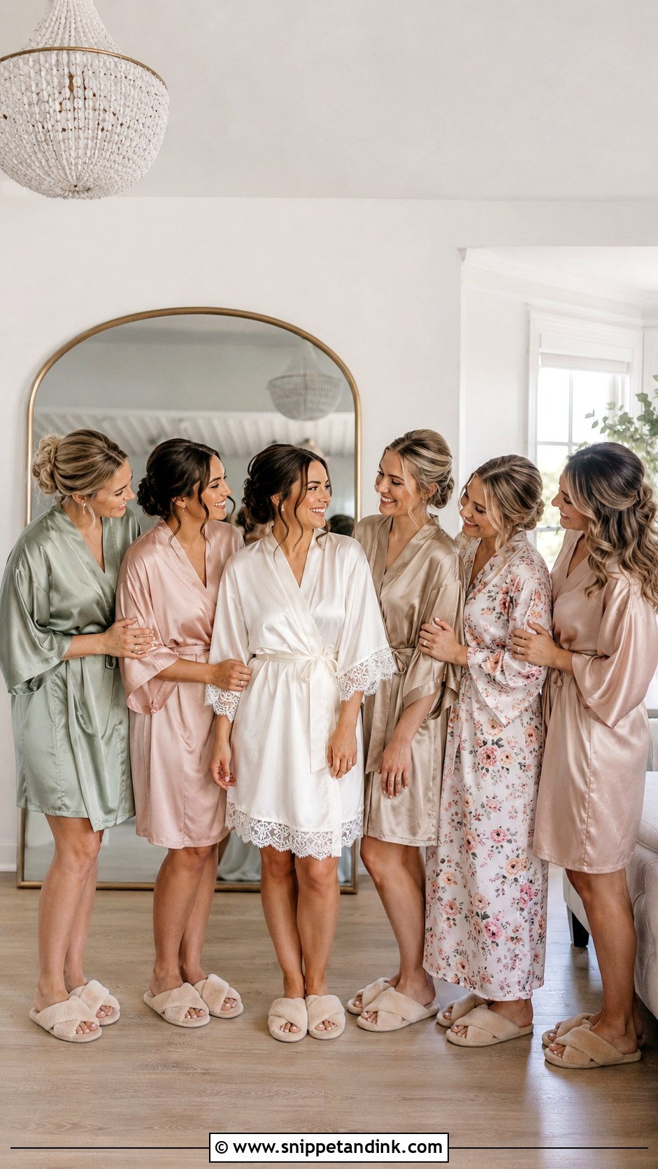 Mismatched Bridesmaid Wedding Robe - Snippet and Ink - 30 Wedding Robe Ideas