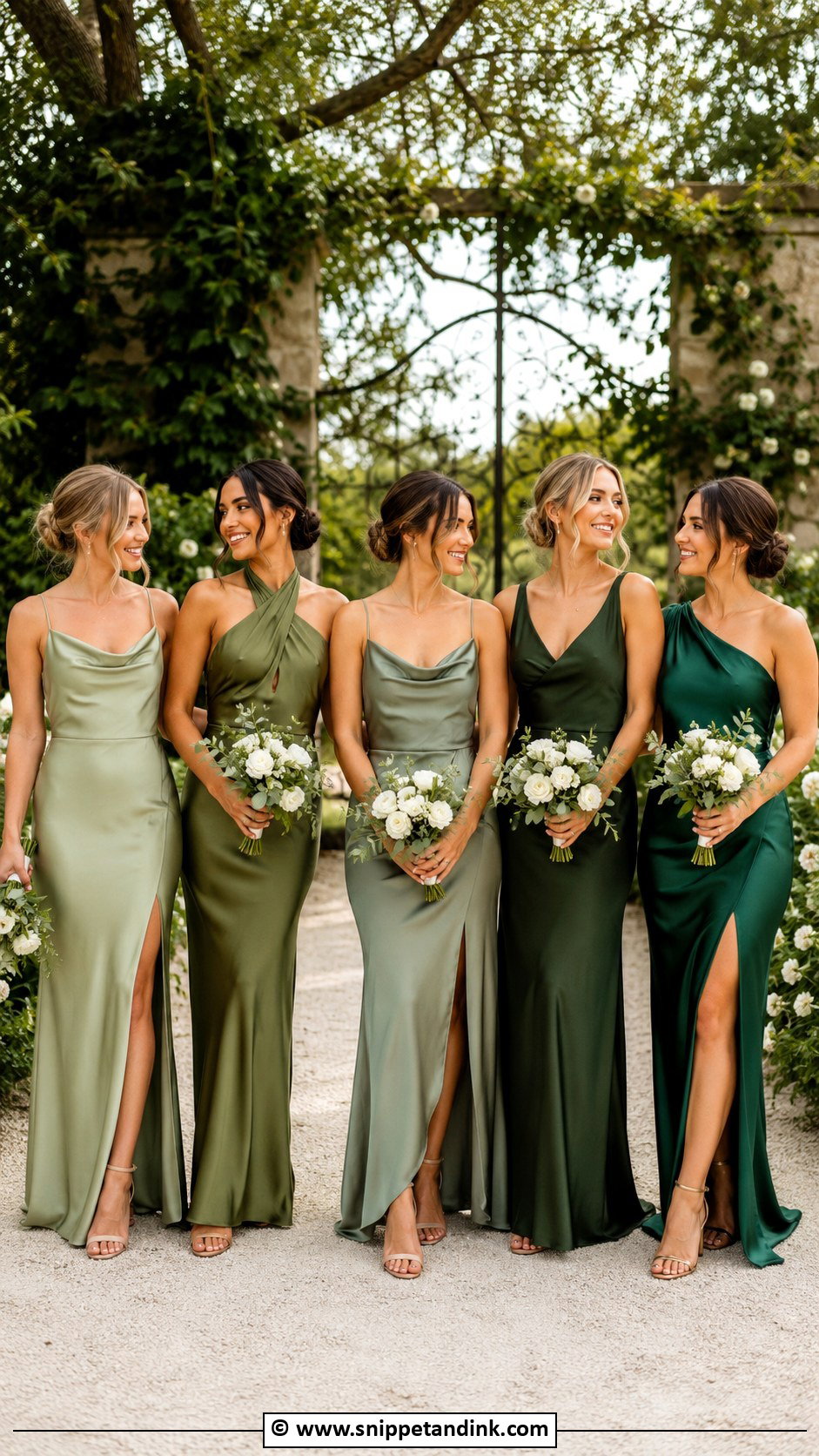 Mismatched Green Bridesmaid Dress - Snippet and Ink - 30 Bridal Maid Dress Ideas