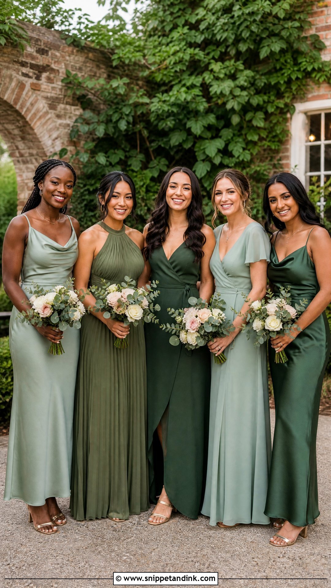 Mismatched Tonal Bridesmaid Dress - Snippet and Ink - 20 Wedding Maids Dress Designs