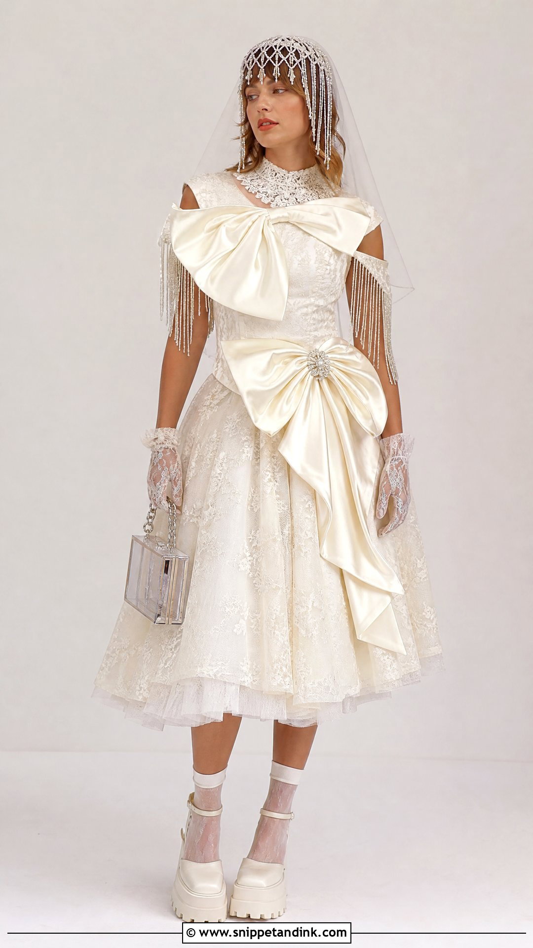 Mismatched Vintage Wedding Dress - Snippet and Ink - 20 Ugliest Wedding Dress Ideas
