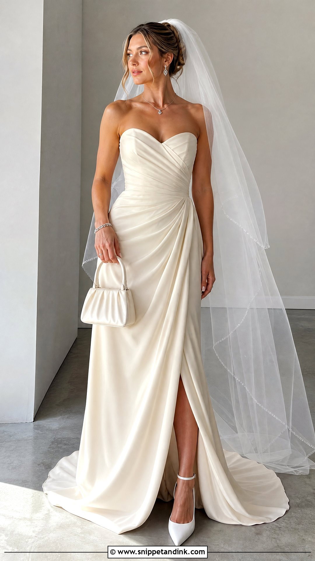 Mismatched White Wedding Dress Accessories - Snippet and Ink - 20 Horrible Wedding Dress Ideas