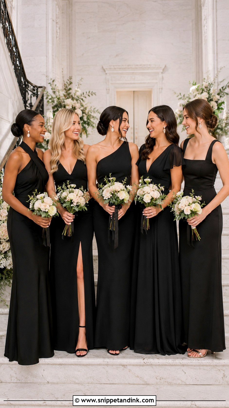 Mixed Black Bridal Party Dresses - Snippet and Ink - 20 Bridal Party Black Dresses