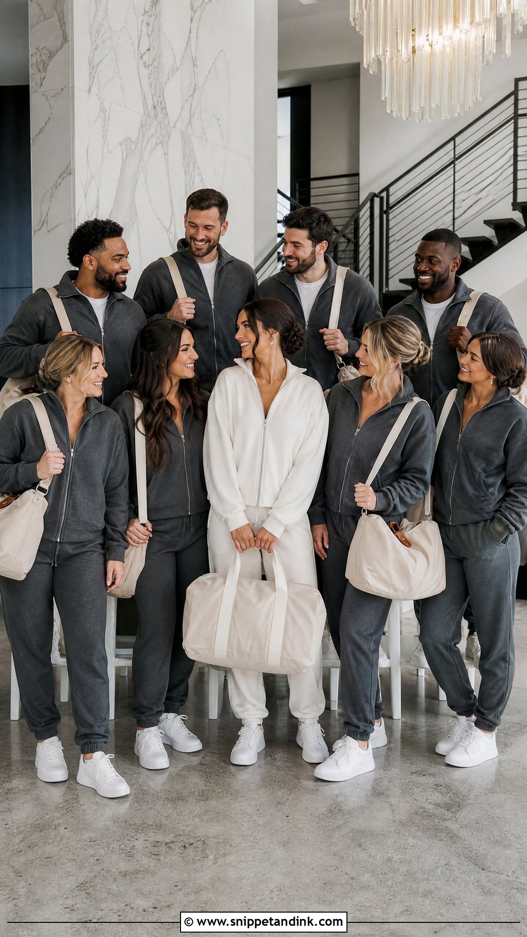 Mixed Gender Wedding Party Sweatsuit - Snippet and Ink - 20 Wedding Sweatsuit Ideas