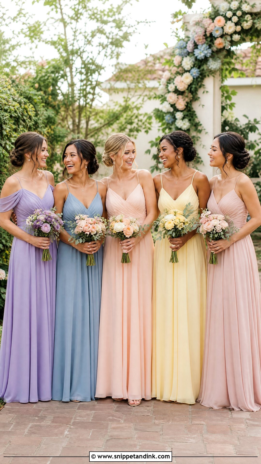 Mixed Pastel Bridesmaid Dresses - Snippet and Ink - 20 Bride's Maid Dress Ideas