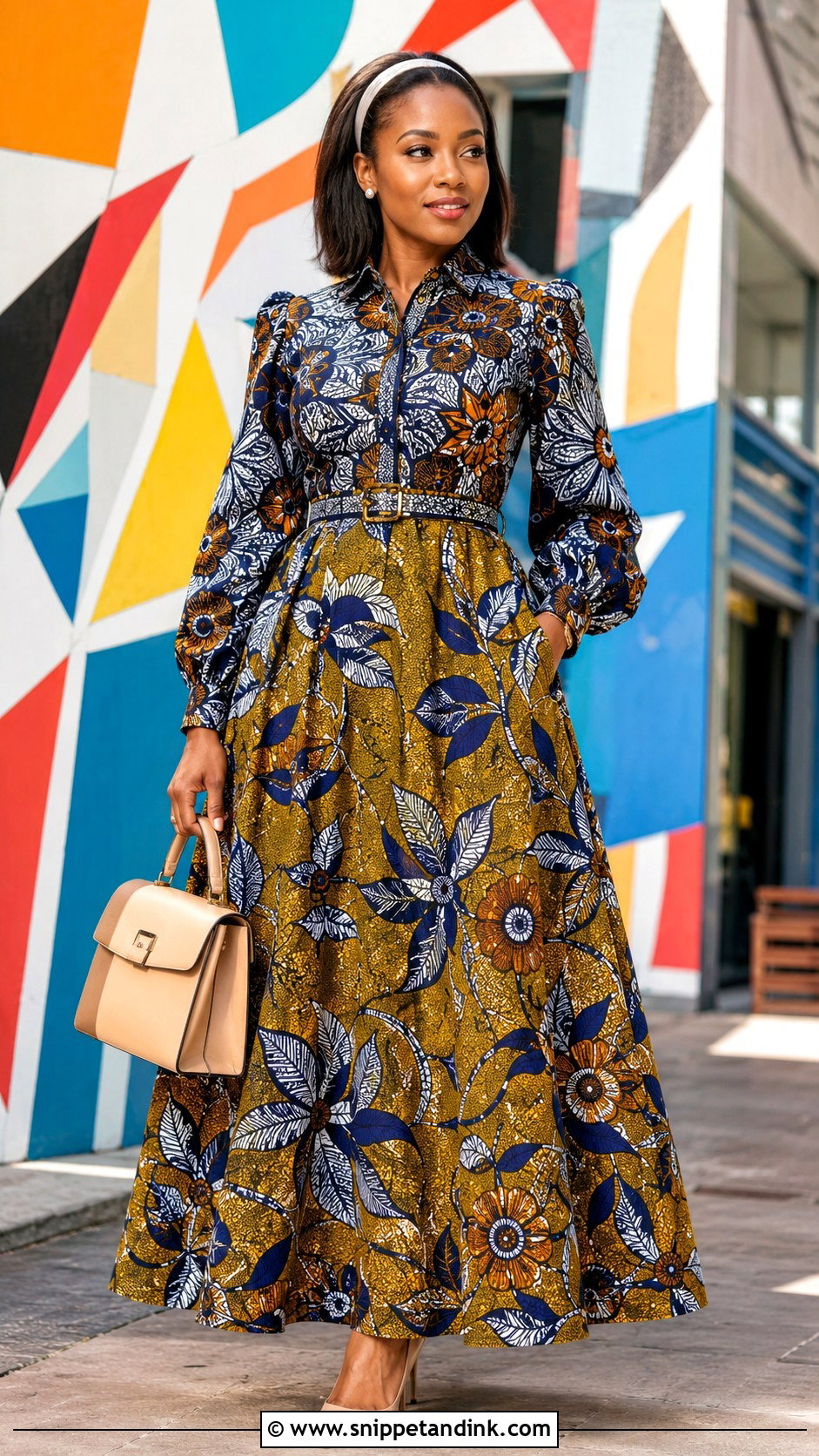 Mixed Print Ankara Nigerian Gown - Snippet and Ink - 20 Nigerian Gown Ideas