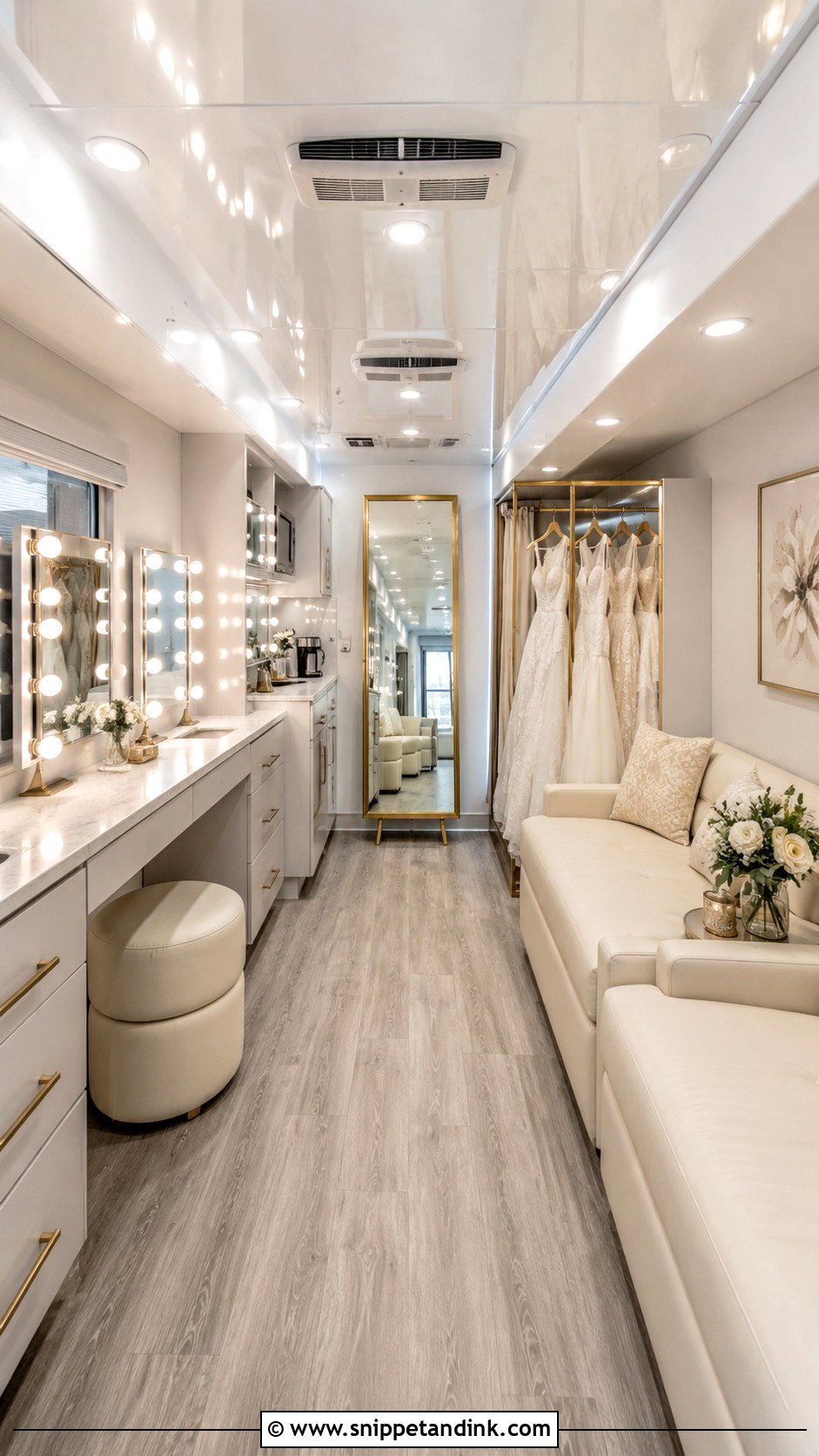 Mobile Bridal Dressing Room - Snippet and Ink - 20 Bridal Dressing Room Ideas