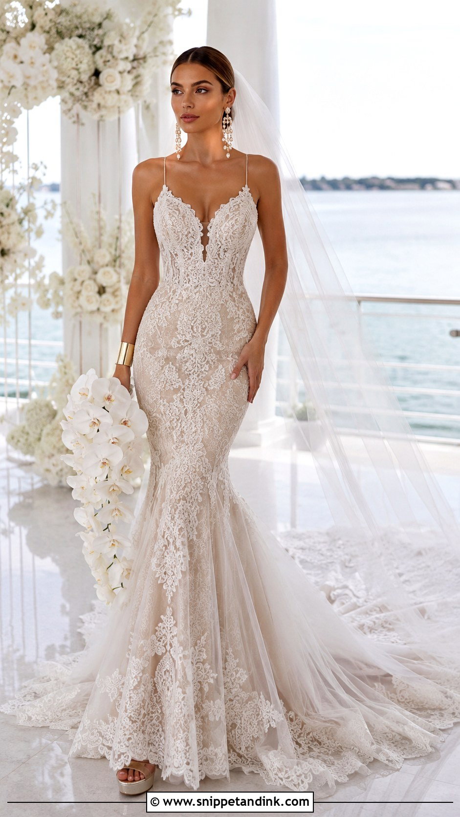 Mocha Mermaid Wedding Dress - Snippet and Ink - 20 Mocha Wedding Dress Ideas