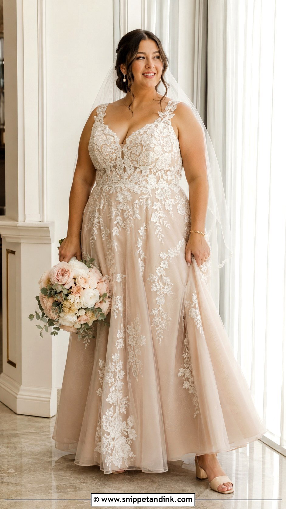 Mocha Plus Size Wedding Dress - Snippet and Ink - 20 Mocha Wedding Dress Ideas