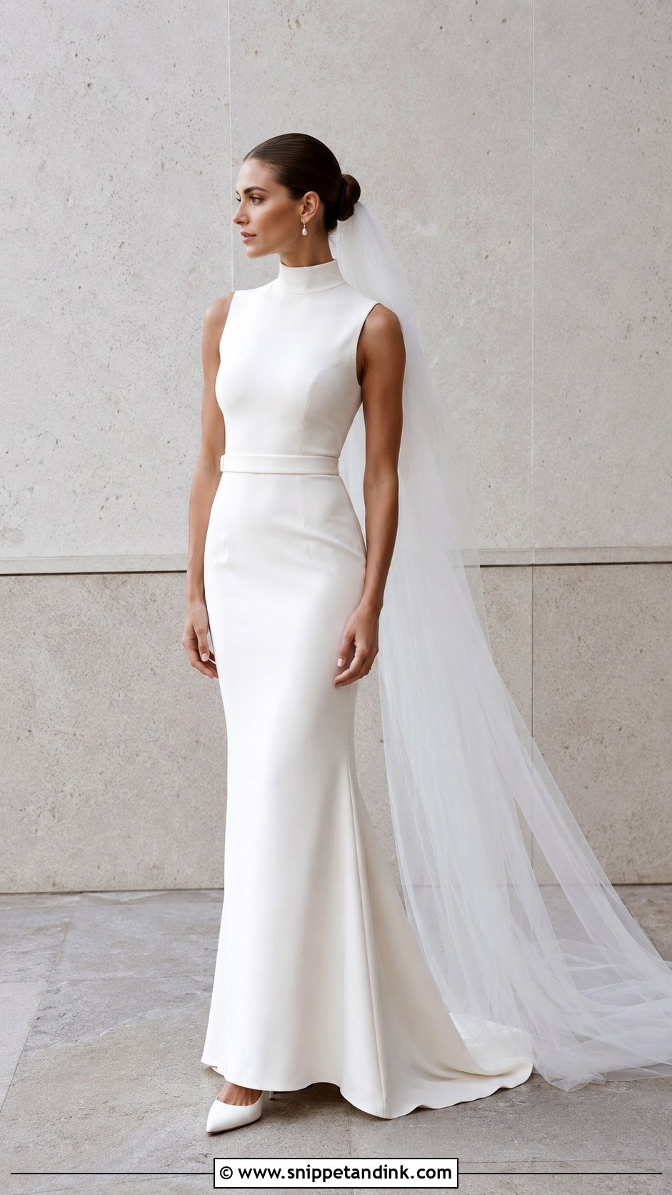 Mock Neck Wedding Gown - Snippet and Ink - 20 High Neck Wedding Gown Ideas