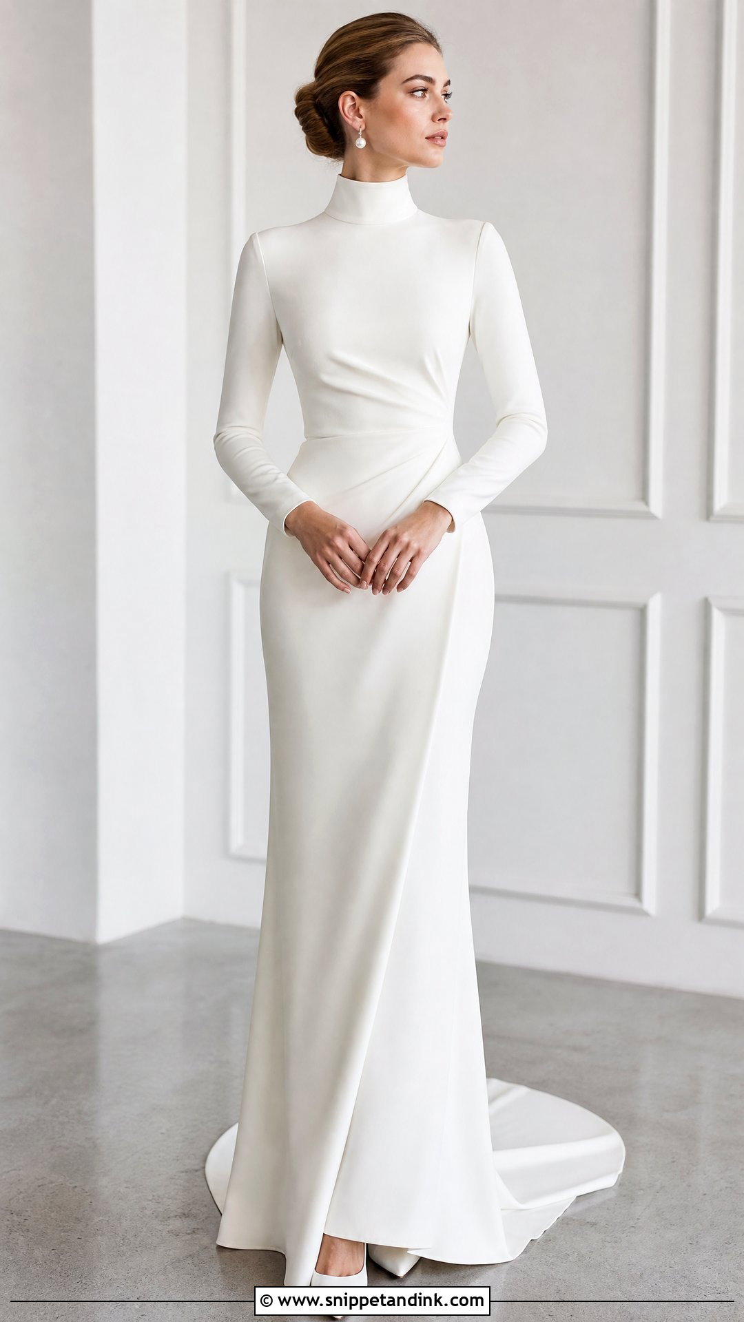 Mock Turtleneck Wedding Dress - Snippet and Ink - 25 Turtleneck Wedding Dress Ideas