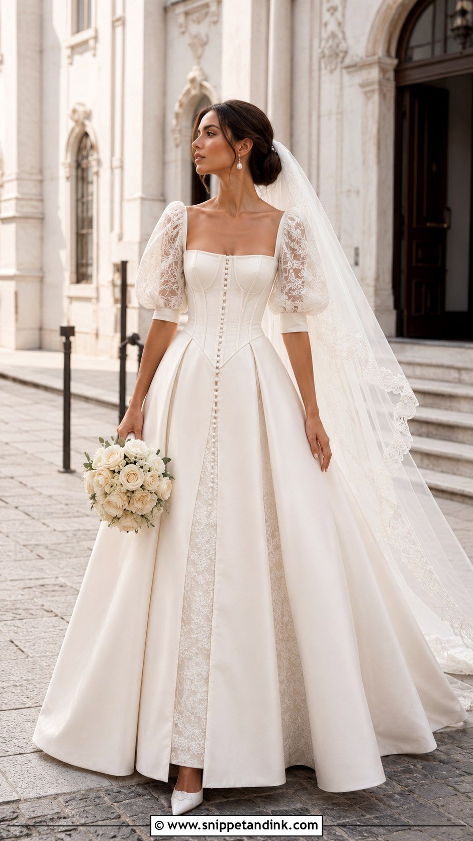 Modern 1800s Inspired Wedding Dress - Snippet and Ink - 20 1800 Wedding Dress Ideas
