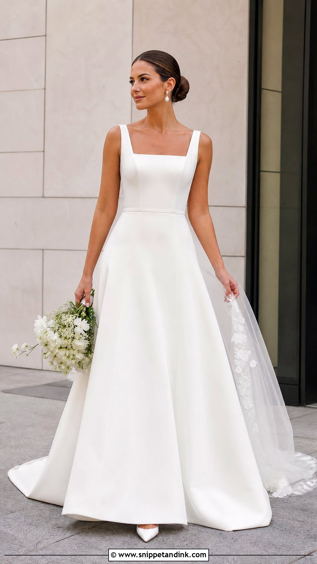Modern A Line Wedding Gown - Snippet and Ink - 25 A Line Wedding Gown Ideas